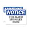 Signmission Fire Alarm Sprinkler Room, 10 in W x Rectangle, Vinyl Decal OS-2PACK-NS-D-710-L-12546 - alternate 1